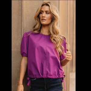 NWT: bohme magenta top with ties